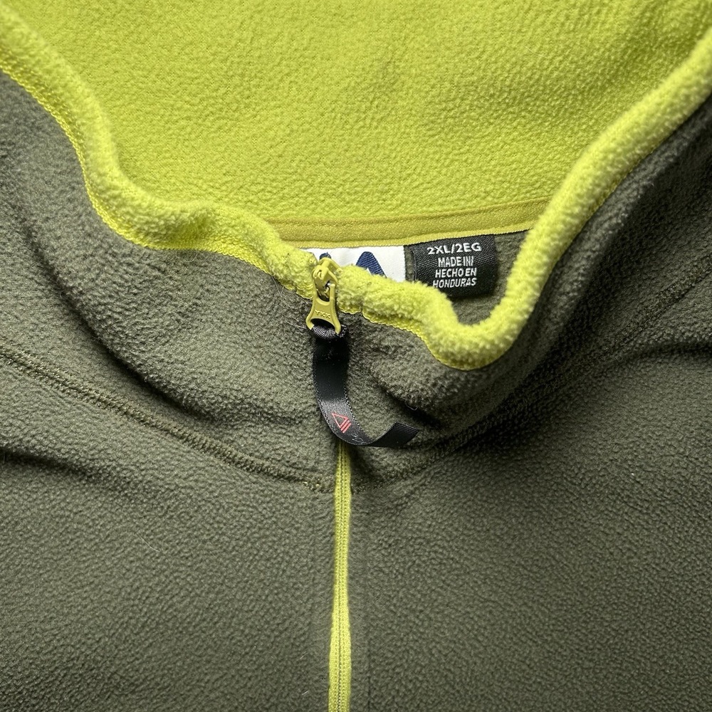 FILA Polartec Fleece Army / Neon Green‎ Men's 2XL Quarter Zip - Picture 11 of 11